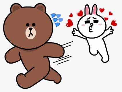 Brown & Cony Sweet Love - Bear And Rabbit Couple, HD Png Download, Transparent PNG