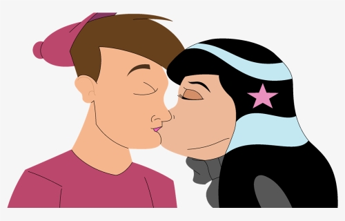 Timmy And Betty Kiss - Kiss On Lips, HD Png Download, Transparent PNG