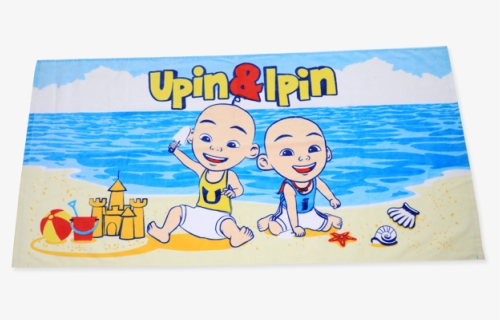 Towel Transparent Animated - Upin And Ipin At The Beach, HD Png Download, Transparent PNG