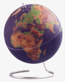 World Map Rotating Globe Png Hd Quality - Coloured Cork Globe, Transparent Png, Transparent PNG