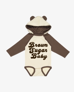 Brown Sugar Baby Long Sleeve Bear Ear Hoodie Baby Onesie - Frog, HD Png Download, Transparent PNG