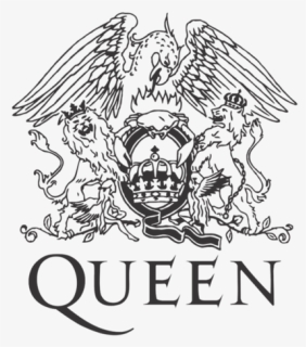 Queen White Black Mammal Black And White Text Vertebrate - Queen Logo, HD Png Download, Transparent PNG