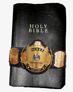 A Wrestling Championship Belt Around A Bible - Bible Championship Belt, HD Png Download, Transparent PNG