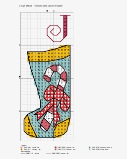Christmas Stockings Alphabet Cross Stitch Patterns - Cartoon, HD Png Download, Transparent PNG