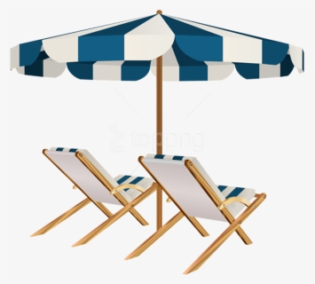 Free Png Download Beach Chairs And Umbrella Clipart - Beach Chair With Umbrella Png, Transparent Png, Transparent PNG