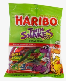 Haribo Gummies Twin Snakes - Haribo Twin Snakes, HD Png Download, Transparent PNG