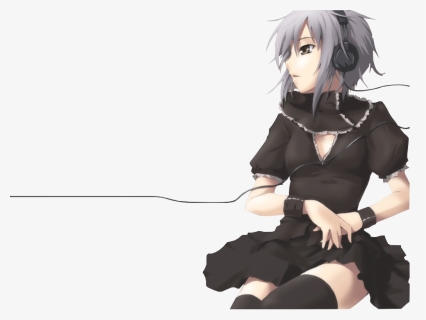 Anime Girl With Headphones , Png Download - Anime Love Music Girl, Transparent Png, Transparent PNG