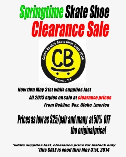 Springtime Shoe Sale Shoe Clearance Flyer - Circle, HD Png Download, Transparent PNG