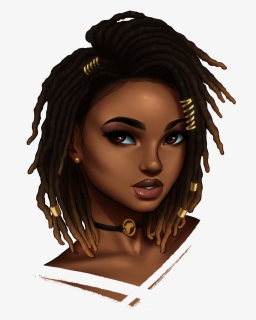Art Black Women With Locs, HD Png Download, Transparent PNG