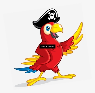 Pirate Parrot Png Clipart , Png Download - Clip Art Pirate Parrot, Transparent Png, Transparent PNG