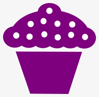 Purple Cupcake Clip Art - Pink Cupcake Clipart, HD Png Download, Transparent PNG