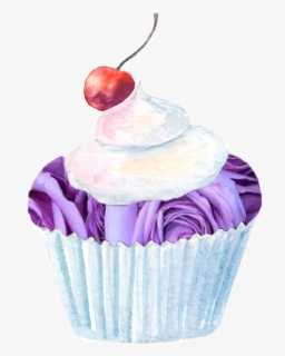 #roses #purple #purpleroses #rose #cupcake #cupcakes - Cupcake, HD Png Download, Transparent PNG