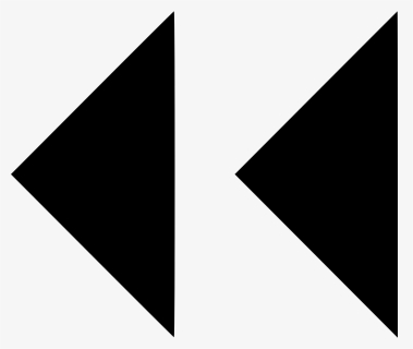 Backward Arrows - Triangle, HD Png Download, Transparent PNG