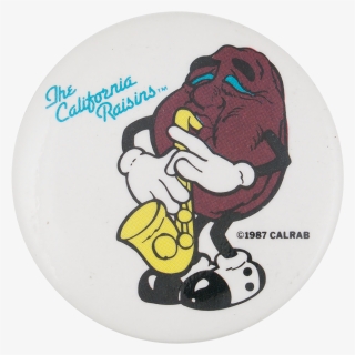 The California Raisins Saxophoneadvertising Button - California Raisin Playing Saxophone, HD Png Download, Transparent PNG