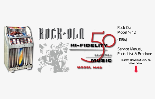 Rock-ola 1442 Amplifier Schematics & Brochures - Rock Ola, HD Png Download, Transparent PNG