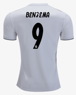 Real Madrid 2018/19 Karim Benzema - Real Madrid 18 19 Home Kit, HD Png Download, Transparent PNG