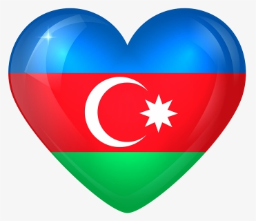Heart On The Azerbaijan Flag, HD Png Download, Transparent PNG