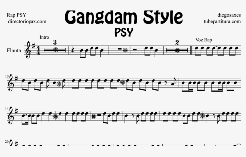 Transparent Gangnam Style Png - Rap Songs Violin Sheet Music, Png Download, Transparent PNG