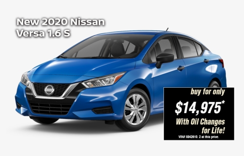 Versa Offer Feb $14,975 - 2020 Nissan Versa Blue, HD Png Download, Transparent PNG