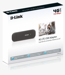 Dvm 222 3d Box - D Link Dwm 222 4g Lte Usb Adapter, HD Png Download, Transparent PNG