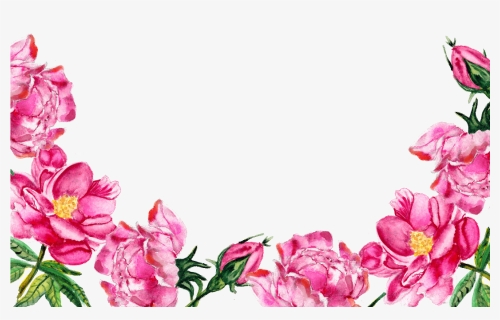 Pink Flowers Bottom Clipart , Png Download - Flower Border Pink Transparent, Png Download, Transparent PNG