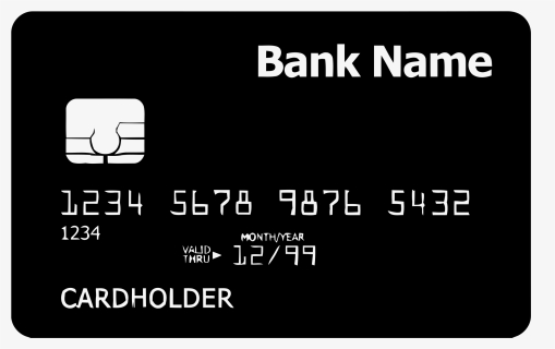 B&w Credit Card Clip Arts - Credit Card, HD Png Download, Transparent PNG