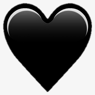 Heart Emoji Blackheart Black - Black Heart Emoji Png, Transparent Png, Transparent PNG