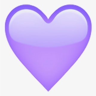 Lilac Heart Emoji💜 - Heart Transparent Emoji, HD Png Download, Transparent PNG