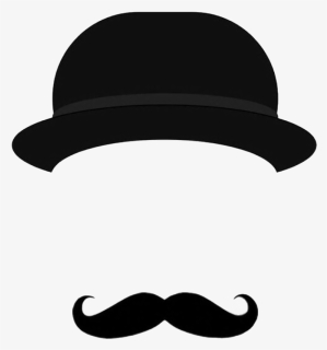 Mustache Bowler Hat Transparent Image - Bowler Hat And Moustache Clipart, HD Png Download, Transparent PNG