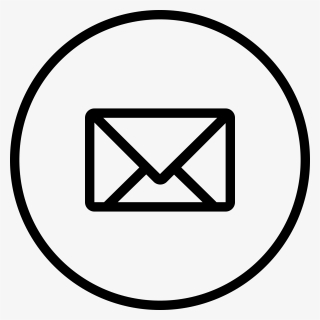 White Email Round Icon, HD Png Download, Transparent PNG