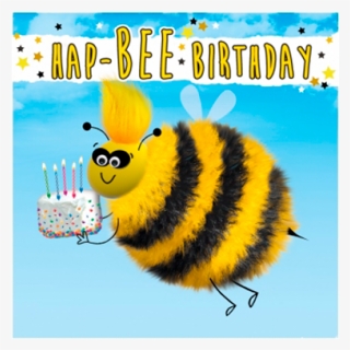 Birthday Funky Quirky Unusual Modern Cool Card Cards - Happy Birthday Hap Bee Birthday, HD Png Download, Transparent PNG