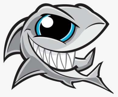 Angry Shark Smile - Cartoon Shark Big Eyes, HD Png Download, Transparent PNG