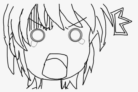 #angry#anime#outline Challenge#mad #freetoedit - Line Art, HD Png Download, Transparent PNG