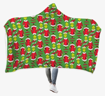 The Grinch Custom Hooded Blanket - Blanket, HD Png Download, Transparent PNG