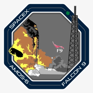 Transparent Space X Logo Png - Amos 6 Mission Patch, Png Download, Transparent PNG