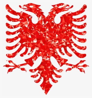 Ruby Double Headed Eagle Clip Arts - Albanian Flag Clipart, HD Png Download, Transparent PNG