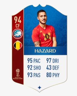 A Real Life Size Fut Card Of Eden Hazard With Varied - Ronaldo Fifa Card 18, HD Png Download, Transparent PNG