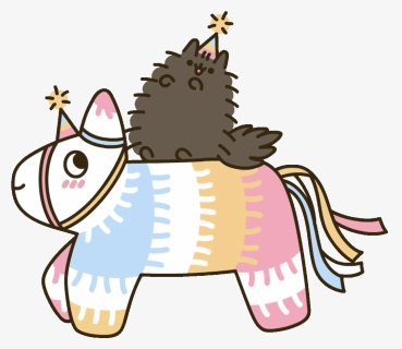 Party Sticker By For Ios Android Giphy - Birthday Pusheen Stormy And Pip, HD Png Download, Transparent PNG
