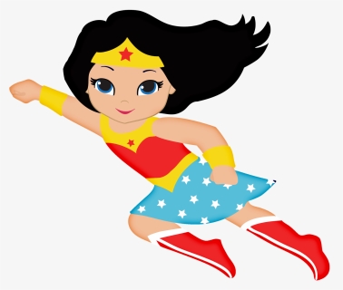 Wonderwoman Baby Clipart - Wonder Woman Cartoon Kids, HD Png Download, Transparent PNG