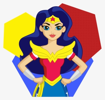 African American Supergirl Wonder Woman Clipart Png - Wonder Woman Cartoon Dc, Transparent Png, Transparent PNG