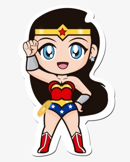 Wonder Woman Chibi Download - Superman Wonder Woman Cartoon, HD Png Download, Transparent PNG