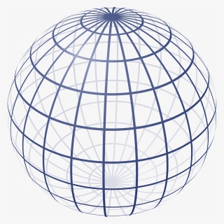Sphere Wireframe 15deg 4r - 3d Diagram Of Sphere, HD Png Download, Transparent PNG
