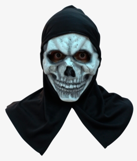 Froglord Maske Skull White With Hood - Halloween Masker, HD Png Download, Transparent PNG