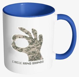 Circle Game Blue Accent Mug Camo Hand - Indian Army On Republic Day, HD Png Download, Transparent PNG