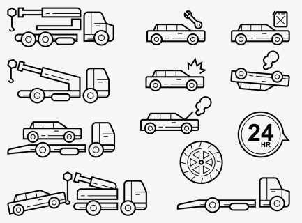Towing Icons Vector - Technical Drawing, HD Png Download, Transparent PNG