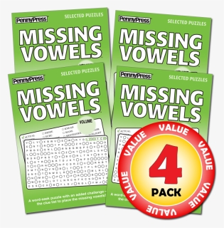 Penny Dell Favorite Missing Vowels Word Seek 4-pack - Carmine, HD Png Download, Transparent PNG