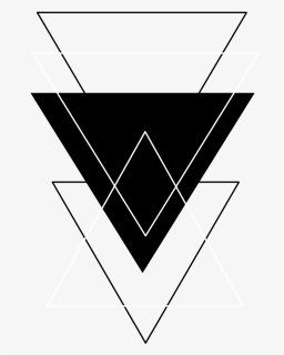 Triangle Black White Png Tumblr Freetoedit - Triangle Black And White, Transparent Png, Transparent PNG