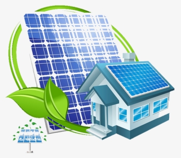 Transparent Solar Power Plant Clipart - Solar Panel House Png, Png Download, Transparent PNG