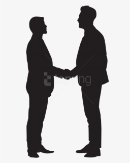 Transparent Business Man Silhouette Png - Men Shaking Hands Clip Art, Png Download, Transparent PNG