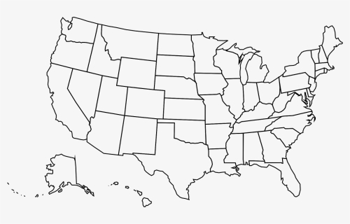 High Resolution United States Map Outline, HD Png Download, Transparent PNG